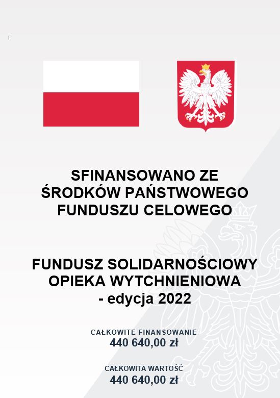 plakat finansowanie ze środków państwa opieka wytchnieniowa 2022